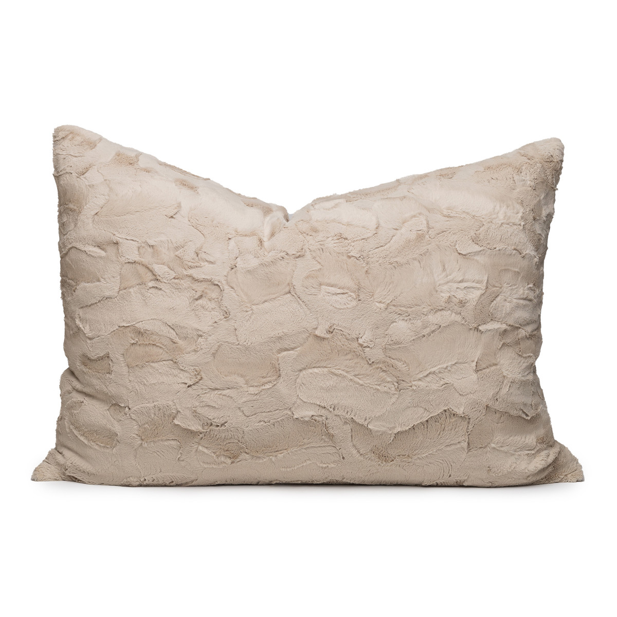 Minky Vegan Washable Sand Faux Fur Pillow, Decorative Pillows