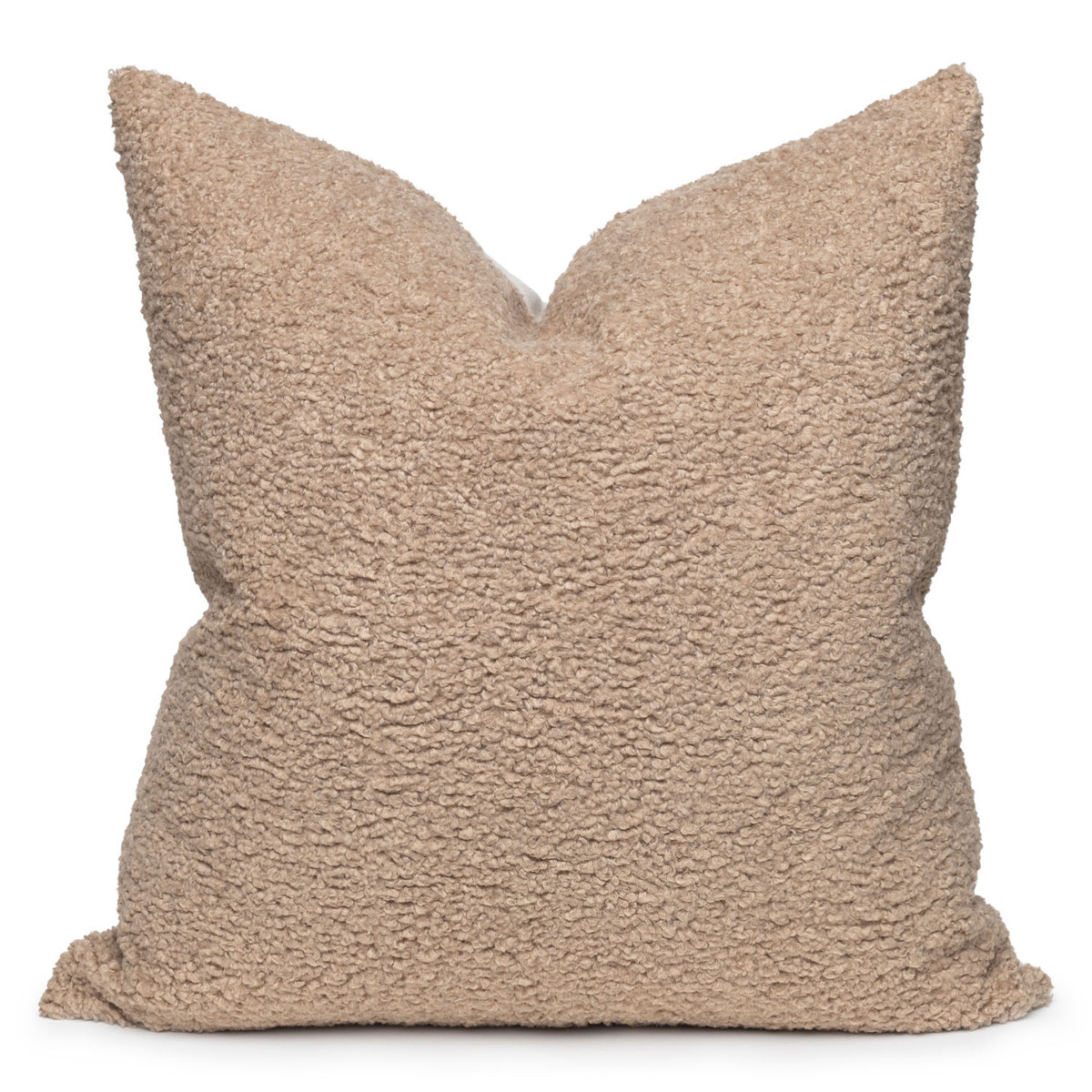 Cloud Vegan Washable Faux Sherpa Fur Pillow in Taupe, Decorative Pillows