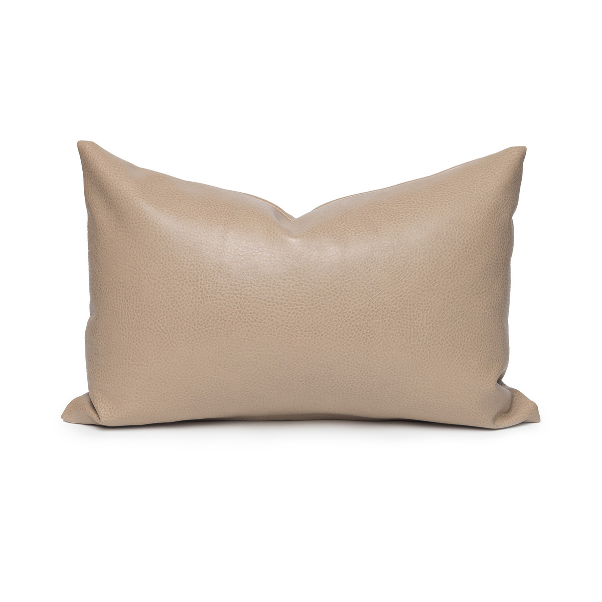 Russet Lumbar Faux Leather Pillow, Decorative Pillows