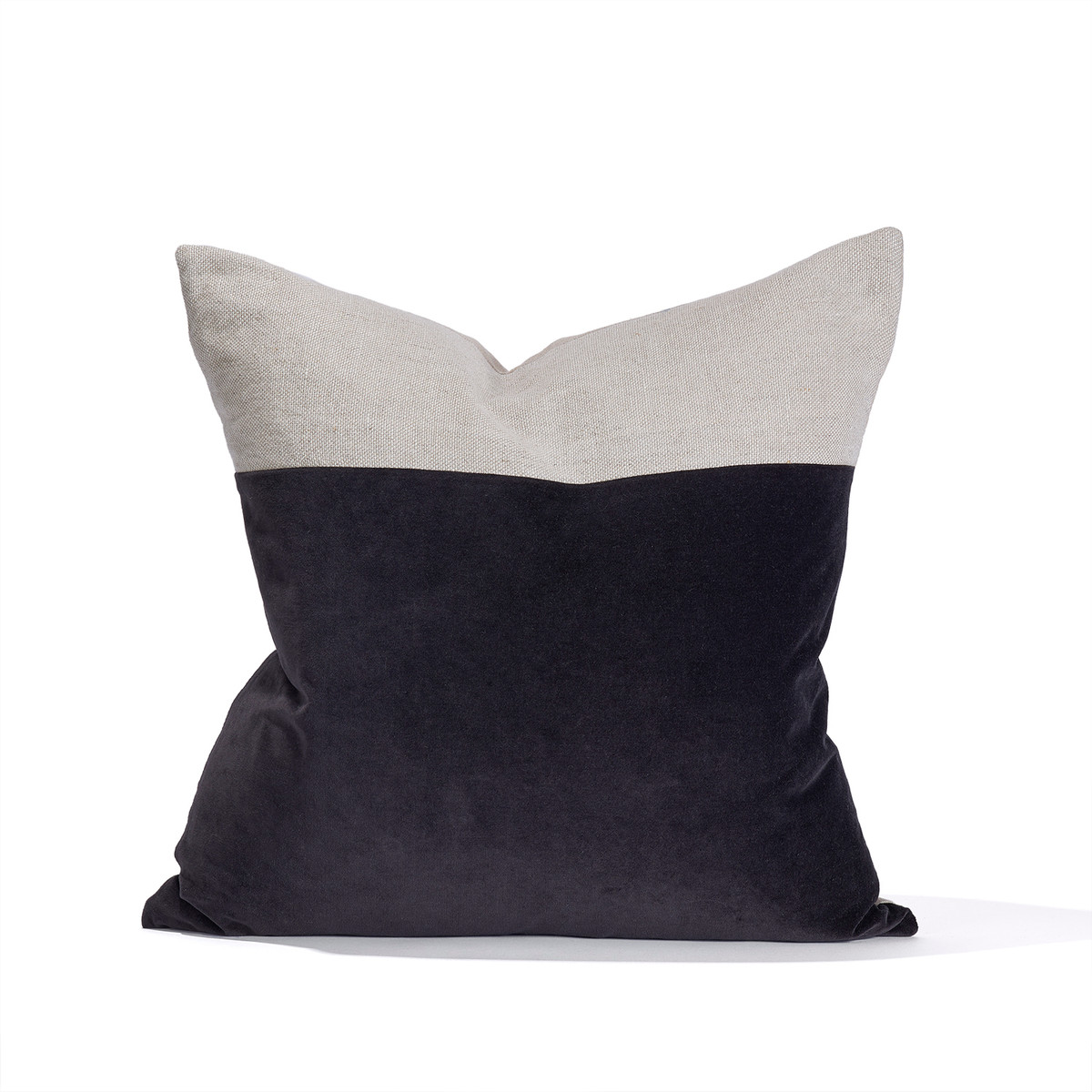 Luxe 20 Cotton Velvet Pillow with Linen Decorative Pillows