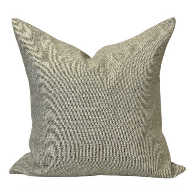 Heritage Twill 22 x 22 - Sand Vintage Cotton Twill - Pure Linen Pillow - Front