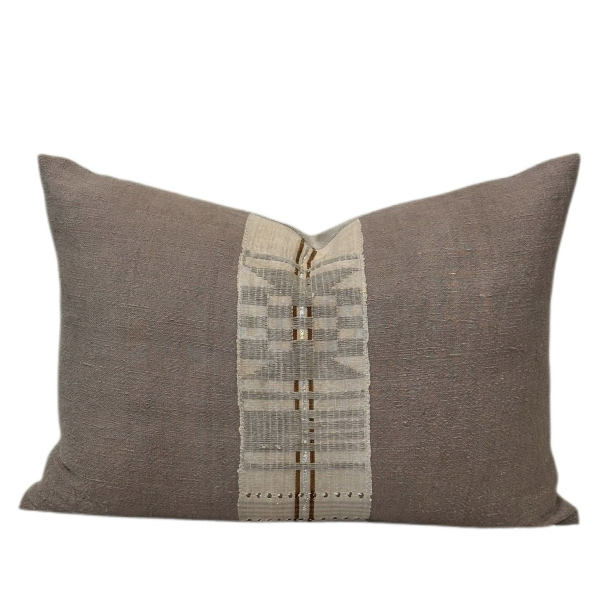 Cafe Lumbar 1420 - Hemp and Pure Linen Pillow - Front