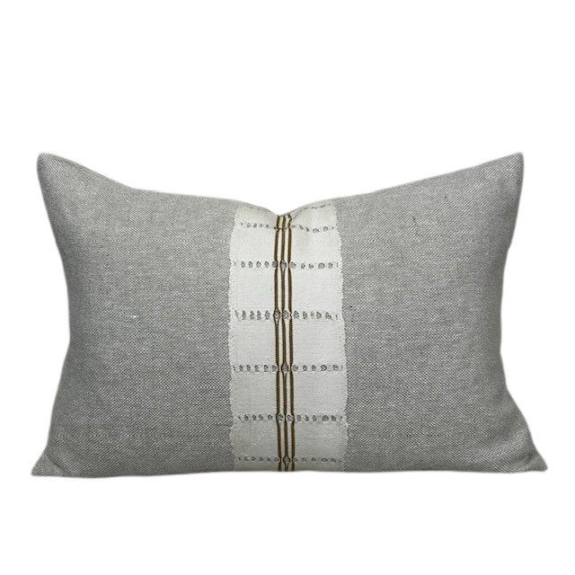 Shore Lumbar 1420 - Pure Linen Pillow - Front