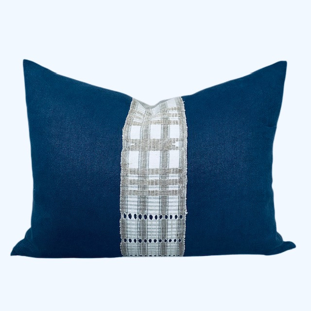 Port Lumbar 1622 - Luxe Vintage Heritage Indigo Hemp and Pure Linen Back - Front