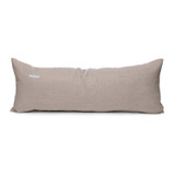 Hampton French Blue and Natural Linen Lumbar Pillow - 14 x 36  - Back View