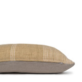 Myra Lumbar Pillow in Wheat & Ivory, Hand Loomed Indian Wool-1420- Side View
