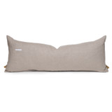 Julia Indian Sage Wool Tassel Lumbar Pillow - 1436- Back View