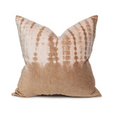 Ripple 20 Golden Tie Dyed Cotton Velvet Decorative Pillow - Back