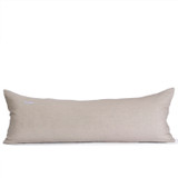 Coastline Natural Linen and Cotton Velvet Lumbar Pillow - 1436  - Back