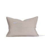 Higher Lumbar Pillow - Stone Linen and Aso Oke Lumbar Pillow - 1420 - Back