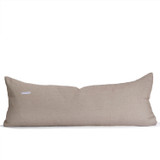 Teri Ivory & Wheat -  Pinstripe Hand Loomed Indian Wool Pillow -14 x 36 -  Back