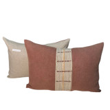 Cafe 14 x 20 Luxe Vintage Pillow - 100% Linen - Back