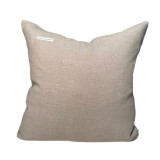 Navy 20 x 20  Block Print Pillow - Pure Natural Linen - Back
