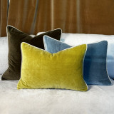 Velor Lumbar 14 x 20  Pillow - Blue Topaz - Group Shot