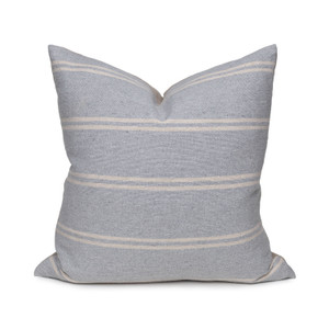 Capri Hand Loomed Stripe Pillow Front - Gris Clair - Front