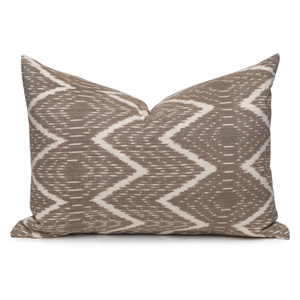 Raj Ikat Black and White Pillow - Front