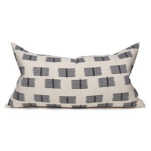 Gate Ikat Black and White Pillow - Front