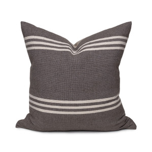 Three Stripe Woven Pillow Taupe - Front
