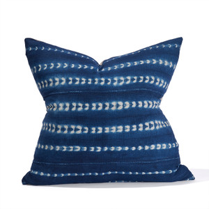Indigo Wave Pillow 22 - Front