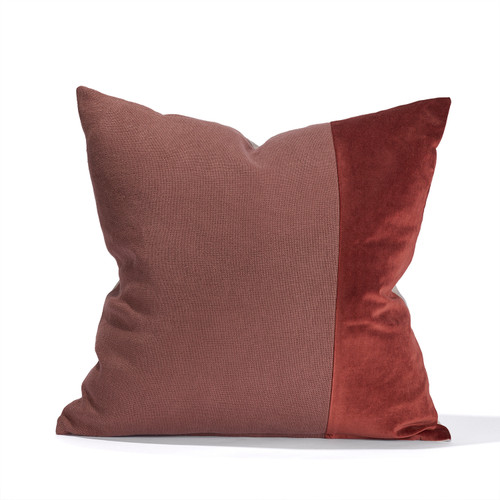 Louis Velvet Red Jasper Pillow - Front