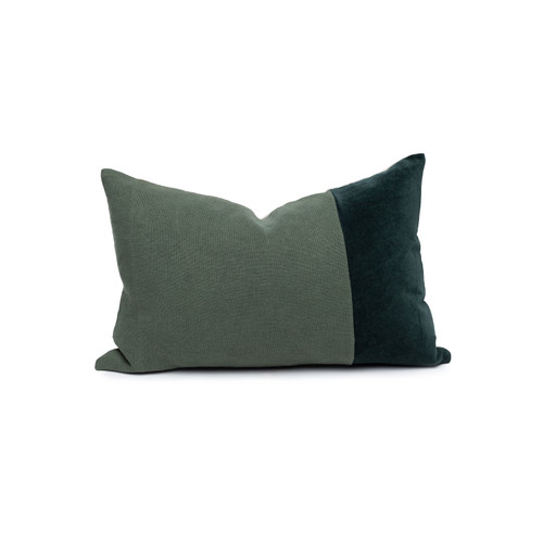 Doux Tourmaline Velvet Lumbar Pillow - Front