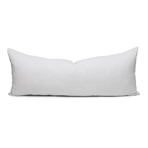 Palais Pearl Gray Velvet Lumbar Pillow - Front