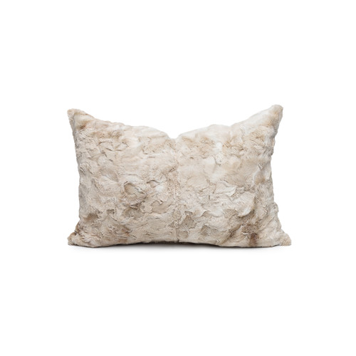 Sugar Vegan Tan Faux Fur Washable Pillow - Front