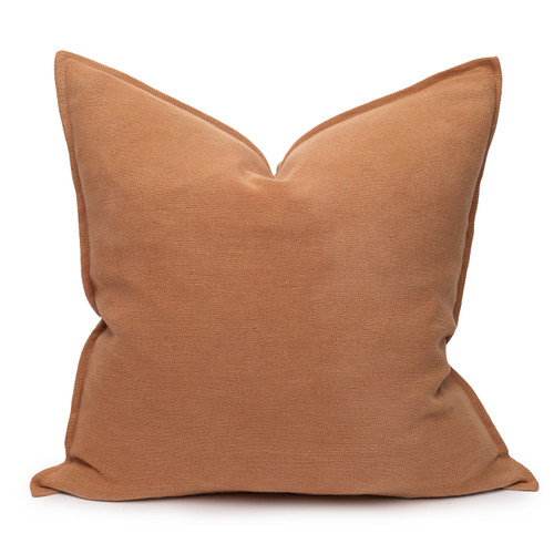 rust linen pillow
