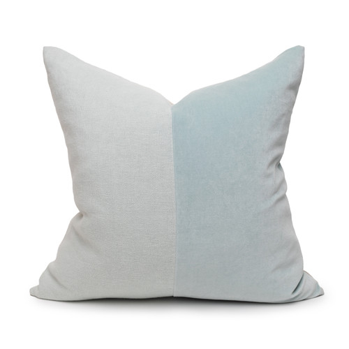 Saint Aqua Velvet Pillow - Front
