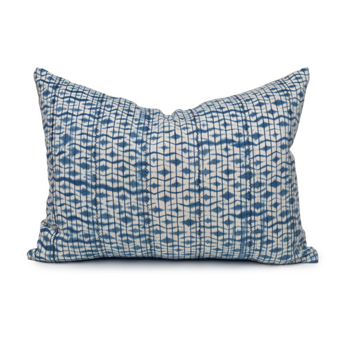 Indigo Sea Lumbar Pillow- 1622- Front View