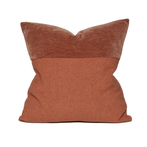 Keniston 20 - Spice and Pumpkin Velvet Decorative Pillow - Front