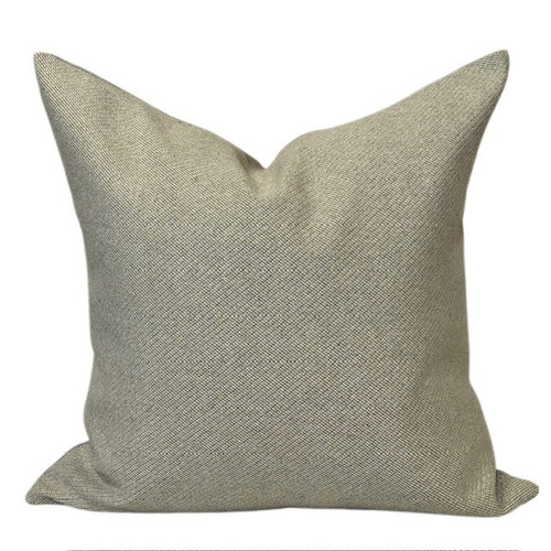 Heritage Twill 22 x 22 - Sand Vintage Cotton Twill - Pure Linen Pillow - Front