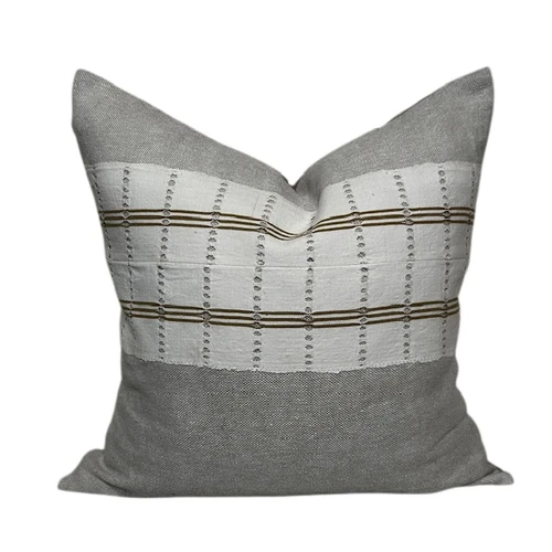 Shore 20 x 20 Luxe Vintage Pillow - Pure Natural Linen - FRONT