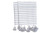 Gray and White Cabana Cotton Stripe Moroccan Pom Pom Throw Blanket