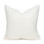 Blanca Oro Solid White Mud Cloth Pillow - Front 