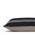 Black Capri Hand Loomed with Ivory Stripe Pillow Front - Side
