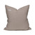 Capri Hand Loomed Stripe Pillow Front - Gris Clair - Back