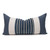 Marin Lumbar Blue Indigo Mud Cloth Pillow - 1427 - Front View