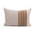 Mojave Natural Linen Aso Oke Luxe Vintage Lumbar Pillow - 16 x 22 - Front