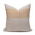 Christy Natural Linen Aso Oke Luxe Vintage Pillow - 22 - Front