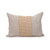 Christy Natural Linen Aso Oke Luxe Vintage Lumbar Pillow - 14 x 20- Front