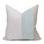Celine Aqua and Mist Linen Velvet Pillow - Front