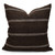 James Handspun Indian Wool Ivory and Brown 24 inch Pillow - Front