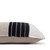 Mojave Natural Linen Noir Aso Oke Luxe Vintage Lumbar Pillow - 16 x 22 - Side View