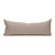 Hampton Carbon and Natural Linen Lumbar Pillow - 14 x 36  - Back