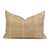 Myra Lumbar Pillow in Wheat & Ivory, Hand Loomed Indian Wool-1420- Front View 