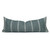 Chester Handspun Indian Wool Mint stripe 14 x 36 inch Lumbar Pillow - Front