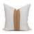 Davina Natural Linen and Aso Oke Pillow - 20- Front View