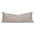 Ember Natural Linen and Aso Oke Lumbar Pillow - 14 x 36- Back view