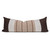 Ember Natural Linen and Aso Oke Lumbar Pillow - 14 x 36- Front View